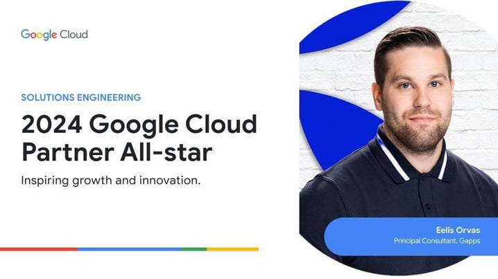 Eelis Orvas Solutions Engineering Custom Social _ Google Cloud 2024 Partner All-stars